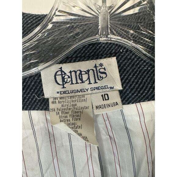 Vintage Light Academia Schoolgirl Preppy Academia Oversized Wool Blazer Size 10 - Picture 2 of 13